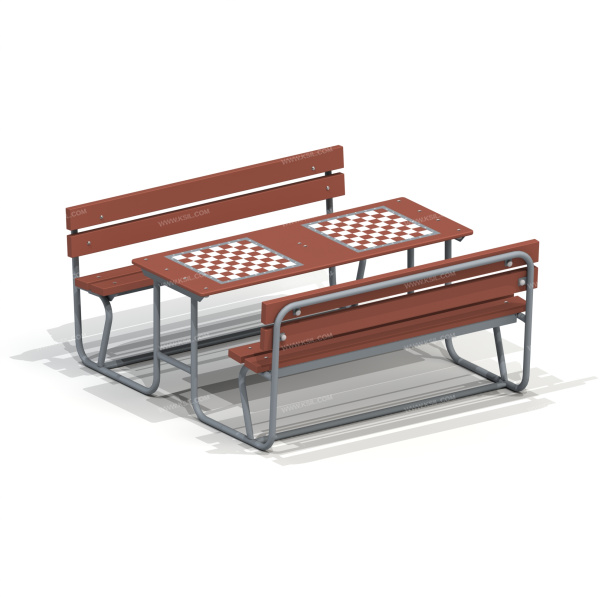 002609 - Стол со скамьями - детальное фото