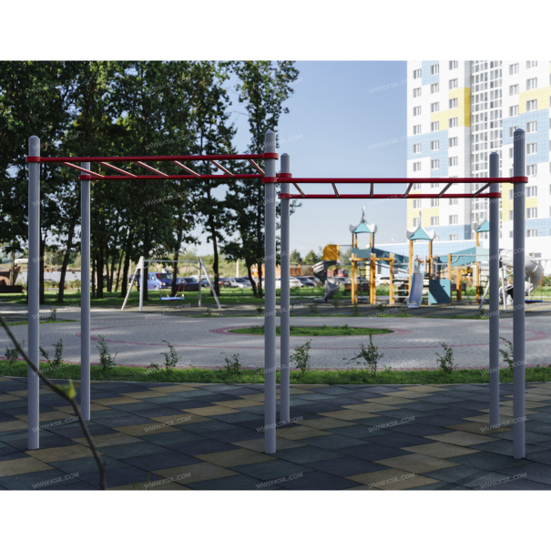 006459 - Рукоход двойной разноуровневый - фото пример 1