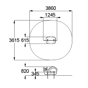 План-схема: 002404 - Скамейка детская «Улитка»
