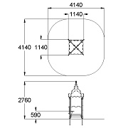 План-схема: 004314 - Домик-беседка «Коралл»
