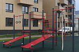006453 - Комплекс из 3 турников, 2 скамеек для пресса, шведской стенки, каната и колец - фото превью 4