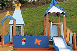 004280 - Песочный дворик с горкой «Домик на опушке» - фото превью 1