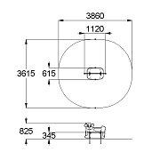 План-схема: 002412 - Скамейка детская «Собачка»