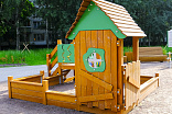 004357 - Песочный дворик с горкой «LARIX» - фото превью 4
