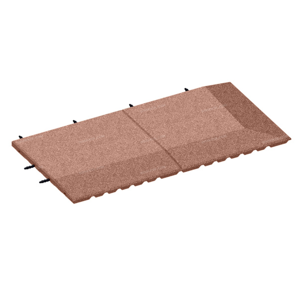 003572 - Коврик резиновый угол на две стороны правый 1000х500х45 коричневый - детальное фото