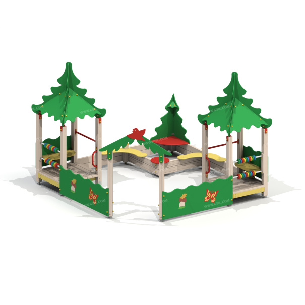 004257 - Песочный дворик «Опушка» - детальное фото