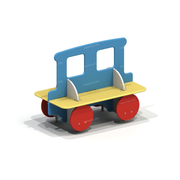 002402 - Скамейка детская «Вагончик» - детальное фото