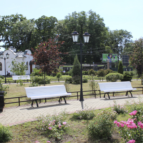 002308 - Диван садово-парковый на чугунных ножках - фото пример 2