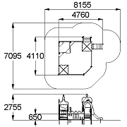 План-схема: 004287 - Песочный дворик с горкой «Шахматный клуб»
