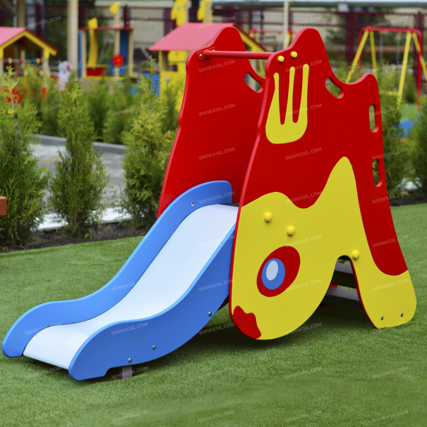 004217 - Горка «Рыбка» Н пл.=0,6 м - фото пример 1