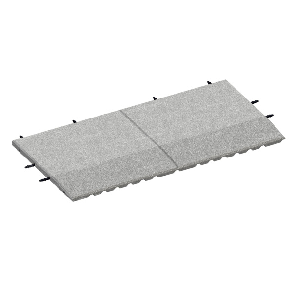 003577 - Коврик резиновый угол на одну сторону 1000х500х45 серый - детальное фото