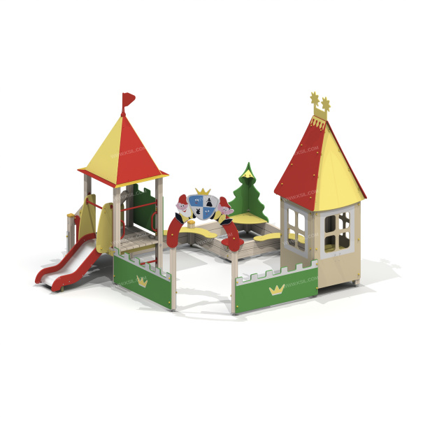 004288 - Песочный дворик с горкой «Белоснежка» - детальное фото