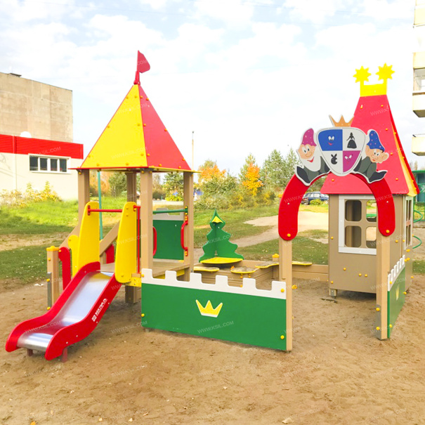 004288 - Песочный дворик с горкой «Белоснежка» - фото пример 1