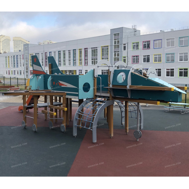 004437 - Детский игровой комплекс «Военный самолёт» - фото пример 1