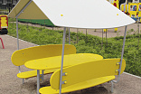 002603 - Стол со скамьями и навесом - фото превью 1