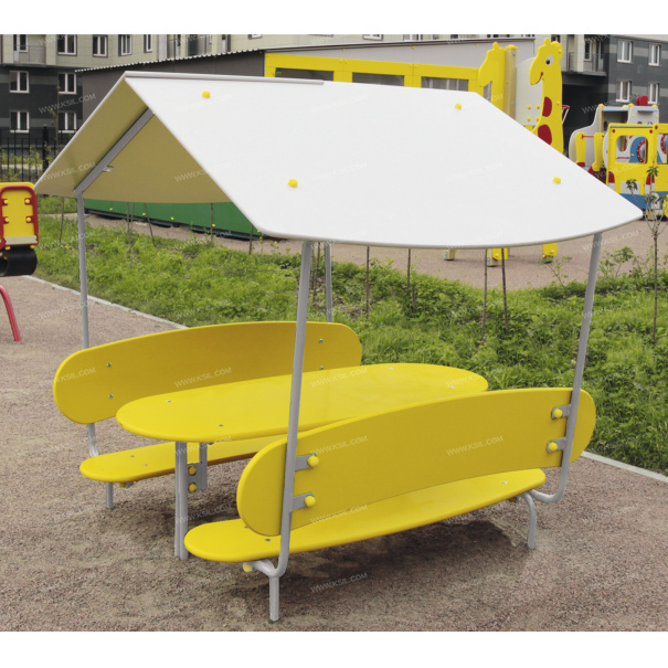 002603 - Стол со скамьями и навесом - фото пример 1