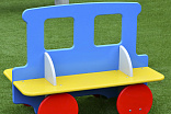 002402 - Скамейка детская «Вагончик» - фото превью 1
