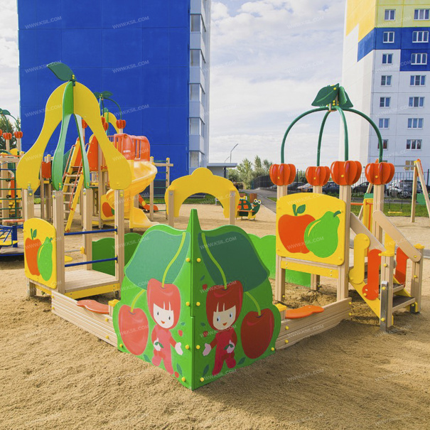 004278 - Песочный дворик с горкой «Фруктовый сад» - фото пример 2