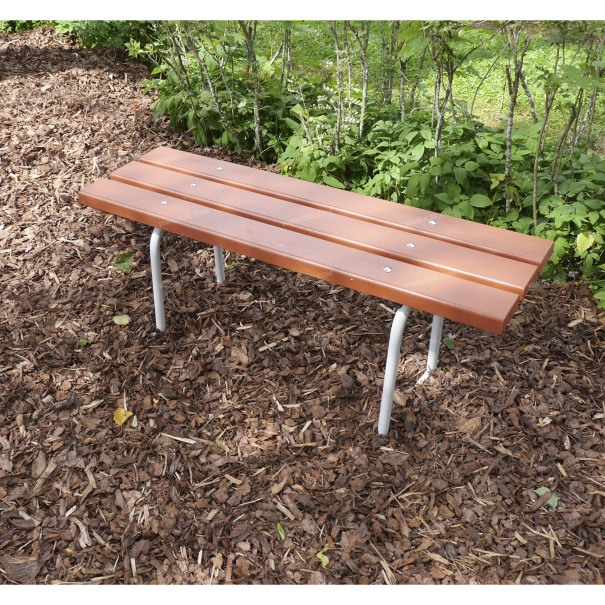 002214 - Скамья садово-парковая на металлических ножках - фото пример 1