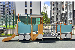 004422 - Детский игровой комплекс «Паровозик с вагончиком» - фото превью 1