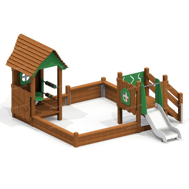 004357 - Песочный дворик с горкой «LARIX» - детальное фото