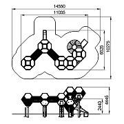 План-схема: 005591 - Детский игровой комплекс «Соты»