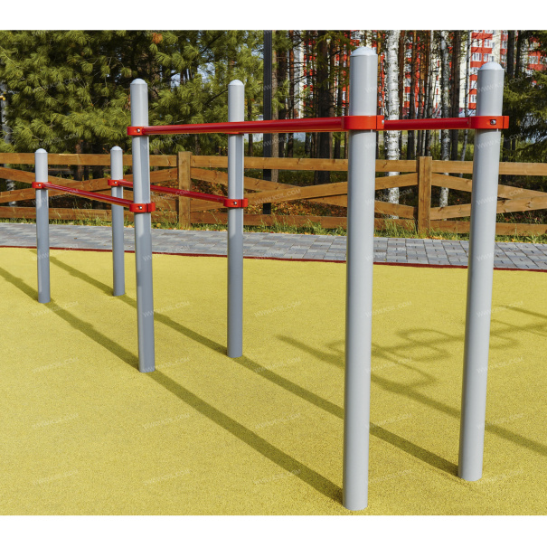 006443 - Брусья двойные, разноуровневые - фото пример 1