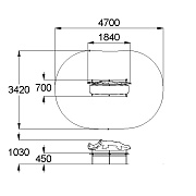 План-схема: 002403 - Скамейка детская «Крокодил»