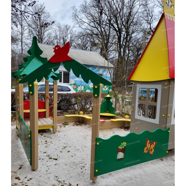 004272 - Песочный дворик «Домик на опушке» - фото пример 1