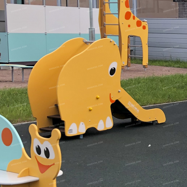 004218 - Горка «Слоненок» Н пл.=0,6 м - фото пример 1