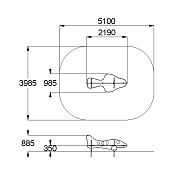 План-схема: 002408 - Скамейка детская «Самолет»